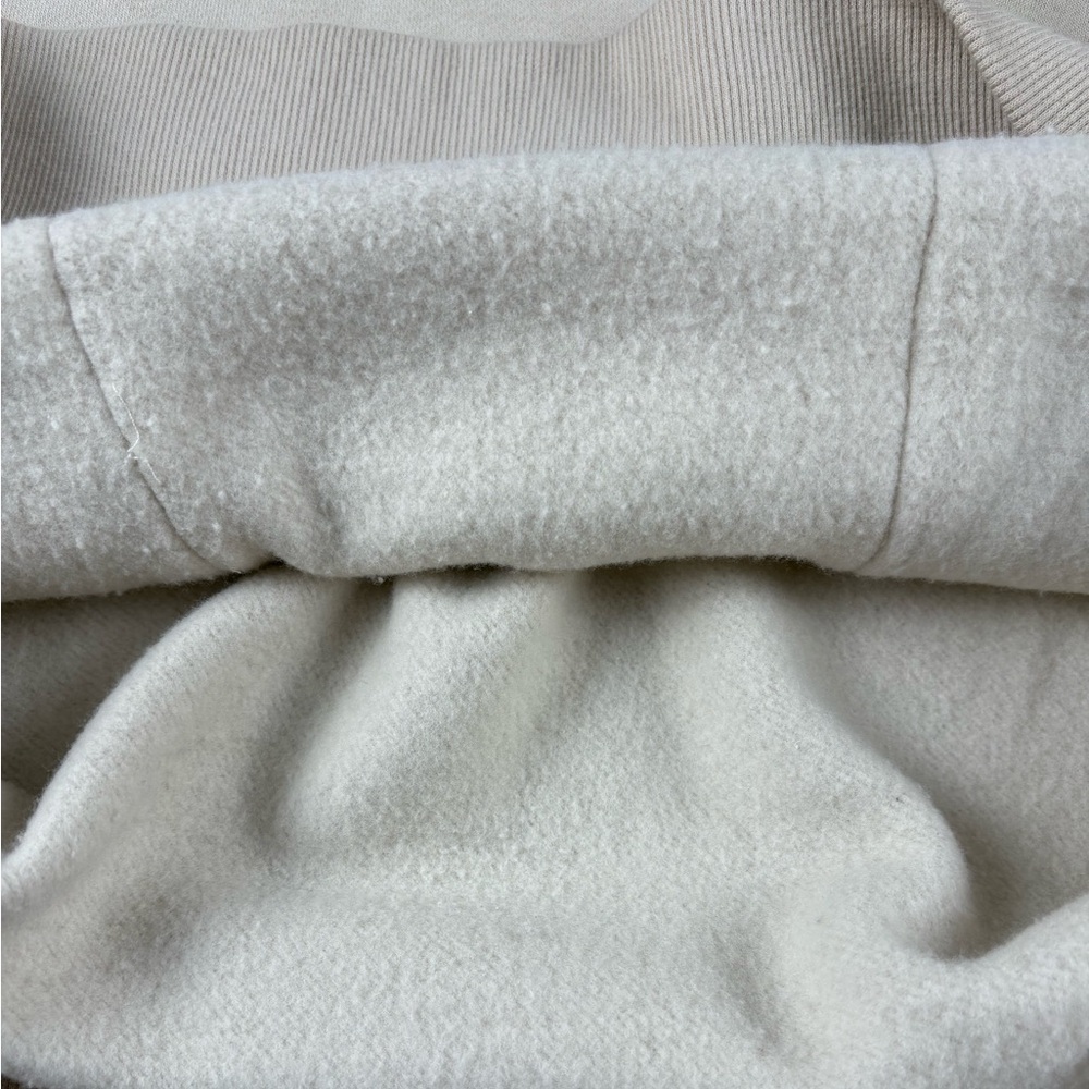 ZARA Women’s Light Beige Round Neck Sweatshirt Tricot Patch Pockets Size Medium - Picture 15 of 15